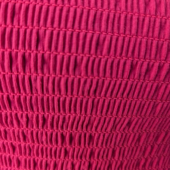 Fuchsia smocked strapless tube top sz S - Picture 4 of 12